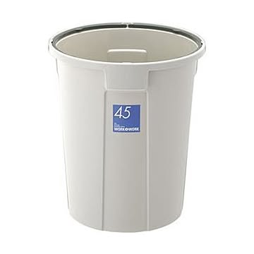 マトメリス WORK＆WORK丸ペール45L 本体 グレー DS-986-841-0