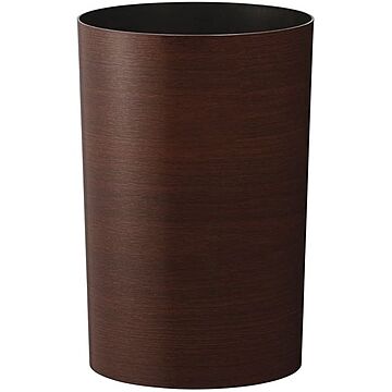 ルクレールコレクション 木目調ゴミ箱 Mサイズ 直径20.5cm 8.2L ブラウン
