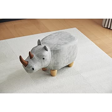 リノジュニア アニマルモチーフ スツール ベージュ