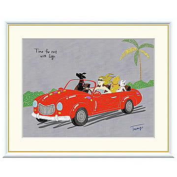 額絵 ドライブ 山田つむぎ 42x34cm 三幸