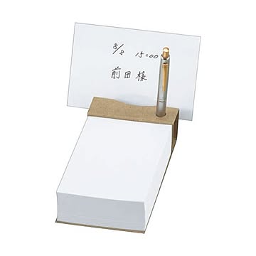 (まとめ) TANOSEE ツインペン立てメモ クラフト表紙天のりとじ 1セット（10冊） 【×5セット】