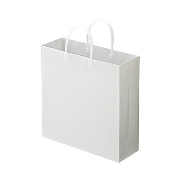 (まとめ) TANOSEE ラミネートバッグ 中ヨコ320×タテ320×マチ幅110mm 白 1パック（10枚） 【×10セット】