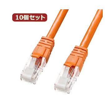10個セット サンワサプライ つめ折れ防止カテゴリ6LANケーブル KB-T6TS-02D KB-T6TS-02DX10