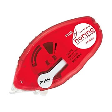 (まとめ) プラス テープのり ノリノプロ強力に貼れる 本体 8.4mm×22m レッド TG-1222 1個  【×50セット】