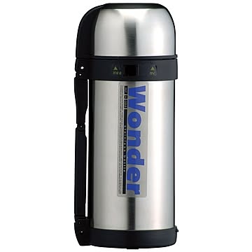 ステンレスボトル/水筒 【1.5L】 保温・保冷対応 真空断熱 オートロック オールシーズン ハンドル ひも付き タフコ ワンダー