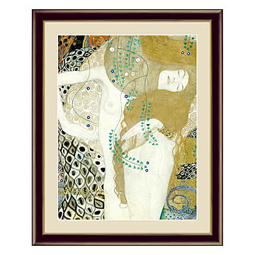 アート 額絵 水蛇I クリムト 本紙サイズ F4(約31x23cm) 額サイズ 42x34cm 三幸