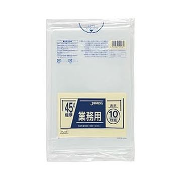 （まとめ）ジャパックス 業務用 特厚ポリ袋 透明45L PL-48 1パック（10枚）【×20セット】