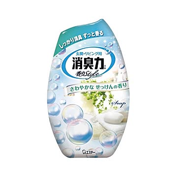 （まとめ） エステー お部屋の消臭力 せっけん 400ml 1セット（3個） 【×5セット】