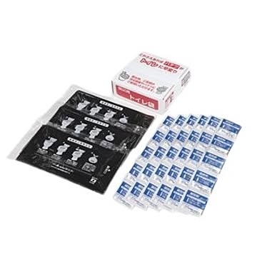 防災用 トイレ袋/災害トイレ 30回分 洋式トイレ用 凝固剤・汚物袋セット 〔避難用具 防災用品 災害対策〕