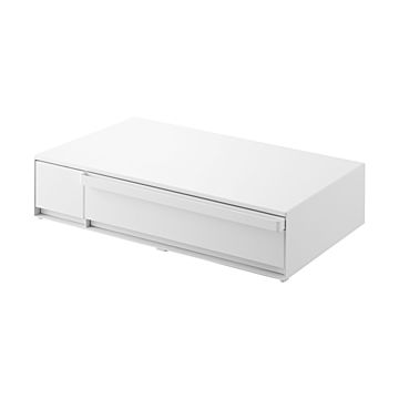 tower タワー(山崎実業) ＩＨクッキングヒーターラック 引き出し＆スライドテーブル Induction Cooktop Rack With Drawer & Sliding Table コンロ台