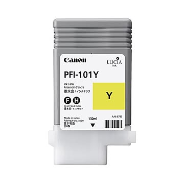 （まとめ） キヤノン Canon インクタンク PFI-101 顔料イエロー 130ml 0886B001 1個 【×6セット】