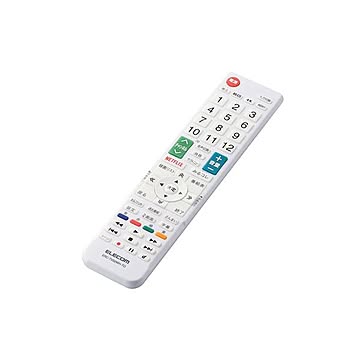 エレコム かんたんTVリモコン第2弾/東芝・レグザ用/ホワイト ERC-TV02WH-TO