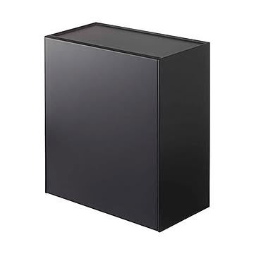 山崎実業 タワー ウォールトイレポット＆収納ケース ブラック