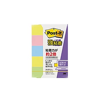 （まとめ） スリーエムジャパン ポストイット 強粘着見出し パステルカラー 4色混色 【×10セット】