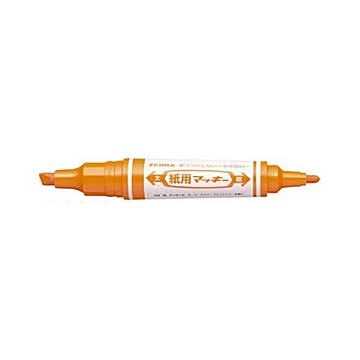（まとめ） ゼブラ 紙用マッキー オレンジ 細字1.4〜1.7mm・太字5.6mm 【×30セット】