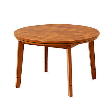 ヤマソロ ペルモ こたつテーブル 継ぎ脚 木製 80幅 円型 1年保証