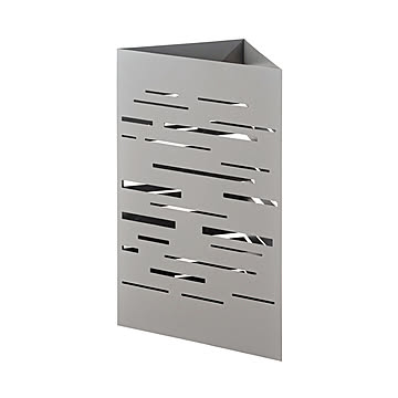 傘立て おしゃれ コーナー スリム 外置き 三角 水受け付き 玄関 スチール製 完成品 可愛い モダン 黒 白 屋外 屋内 軽量 LFS-188