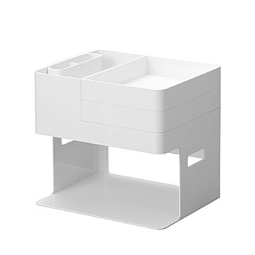 tower タワー (山崎実業) ネイルライト＆ジェルネイル用品収納ケース Nail Design Supply Organizer ネイル収納 整理整頓 コスメ メイクボックス 大容量 持ち運び