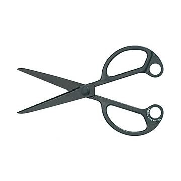 (まとめ) ライオン事務器 ステンレスはさみ刃渡り73mm 黒 AH-170S 1本 【×10セット】