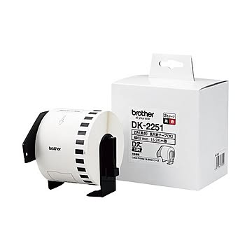 まとめブラザー DKテープ 長尺紙テープ62mm×15.24m 白/黒赤文字 DK-2251 1個×2セット