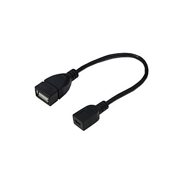 (まとめ)変換名人 USBケーブル20 A(メス) to mini(メス) USBAB/M5B20×10セット