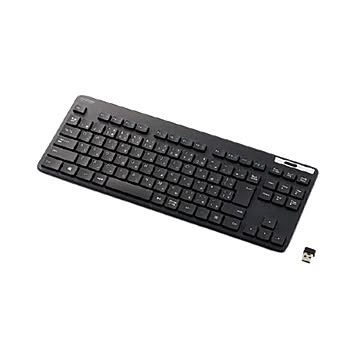 エレコム 無線キーボード/薄型/メンブレン式/抗菌/コンパクトサイズ/ブラック TK-FDM109TKBK