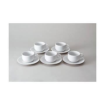 ピーアンドエススタッキン グコーヒー碗皿（5客入り）