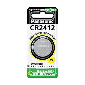 （まとめ）パナソニック コイン形リチウム電池CR-2412P 1個【×5セット】