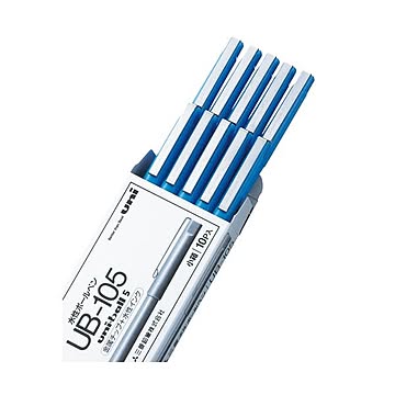 （まとめ） 三菱鉛筆 水性ボールペン ユニボール 0.5mm 黒 UB105.24 1セット（10本） 【×5セット】