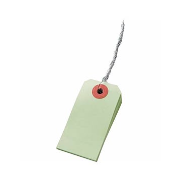 (まとめ) TANOSEE カラー荷札 6号 30×60mm うぐいす 1パック（200枚）  【×10セット】