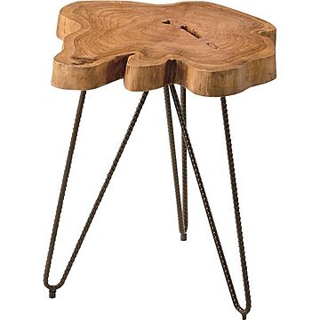 木製 スチールサイドテーブル ムク TTF-185