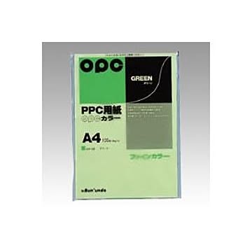 （まとめ） 文運堂 ファインカラーPPC A4判 カラー336 グリーン 100枚入 【×10セット】