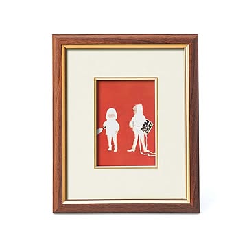 スタンド式フレーム 壁掛け可能 ■いわさきちひろ1500フレーム 凧と羽子板