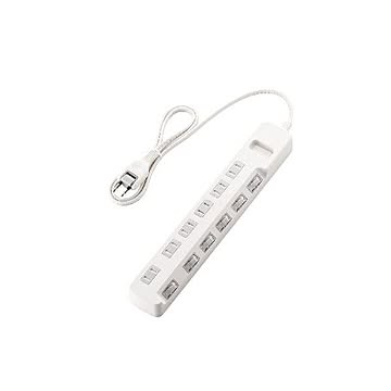 (まとめ)エレコム ほこり防止シャッター付 省エネタップ T-E6A-2610WH×2セット