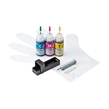 （まとめ）サンワサプライ 詰め替えインクBCI-351C・M・Y用 INK-C351S30S【×2セット】
