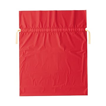 （まとめ）店研創意 ストア・エキスプレス梨地リボン付ギフトバッグ レッド 45cm 1パック（20枚）【×5セット】