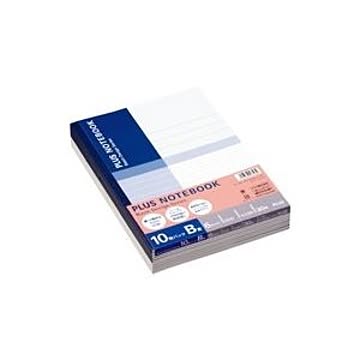 （まとめ買い）プラス ノートブックセミB5B罫10冊P NO-003BJ-10P 【×5セット】