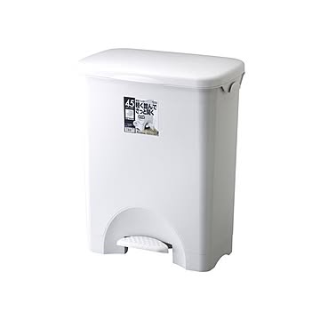 HOME＆HOME ペダル式ゴミ箱 ダストボックス 45PS フタ付き グレー 6セット