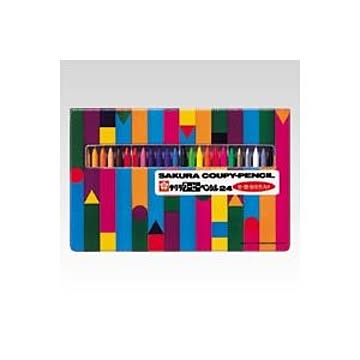 （まとめ） サクラクレパス クーピーペンシル ソフトケース入 FY24R1 入 【×2セット】