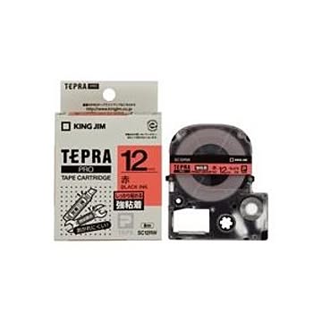 (業務用5セット)キングジム テプラ PROテープ/ラベルライター用テープ 強粘着/幅：12mm SC12RW レッド(赤)