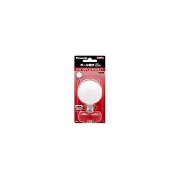（まとめ） PANASONIC ボール電球25W形ホワイト GW100V22W50E17 【×10セット】