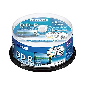 maxell 録画用BD-R 25GB 4倍速対応 30枚入 プリンタブル BRV25WPE.30SP