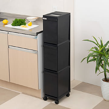新輝合成 縦型 分別ゴミ箱 キャスター付き 2段 / 3段