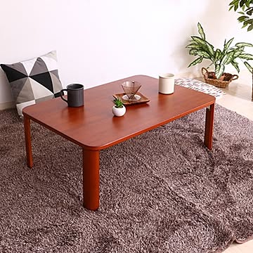 和モダン風 折りたたみローテーブル/センターテーブル  傷付防止材付き