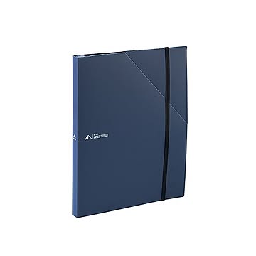 （まとめ） LIHIT LAB スタンドファイル A4判6ポケット タテ型 ネイビー 【×5セット】