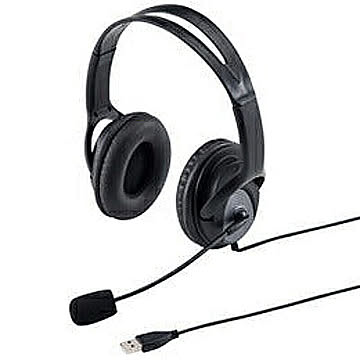 サンワサプライ　USBヘッドセット　MM-HSUSB17BK 管理No. 4969887526170