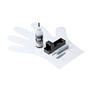 （まとめ）サンワサプライ 詰め替えインクBCI-350PGBK用 INK-C350B30S【×5セット】