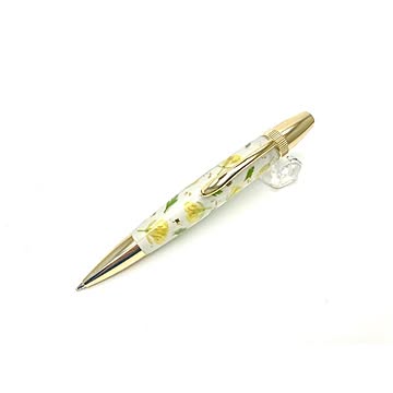 花柄 ボールペン/文房具 【菜の花 黄色】 パーカータイプ 芯：0.7mm 日本製 文具 オフィス用品 『Frower Pen』