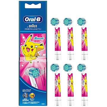 BRAUN 替えブラシ ポケモン 子供用やわらかめブラシ （6本入） ピンク EB10S-6-PKMPK