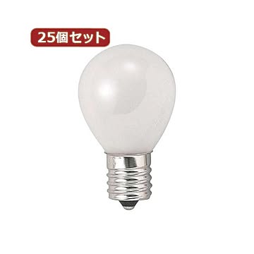 YAZAWA 25個セット クリプトンミニランプ25W形フロスト KS351722FX25
